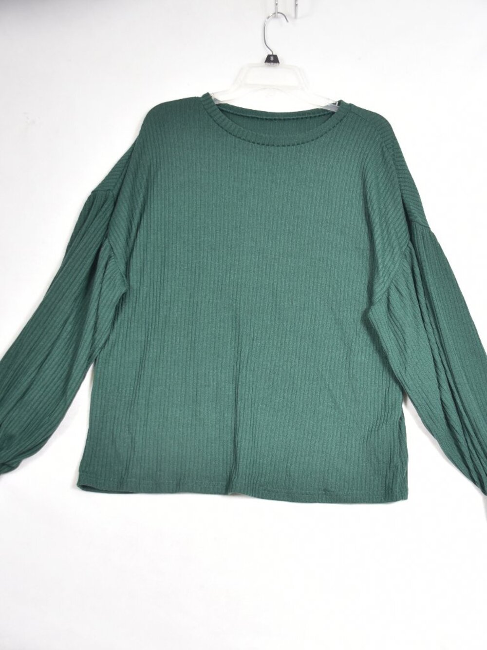 Shein Women's Green Ribbed Top Long Sleeve Size 1X